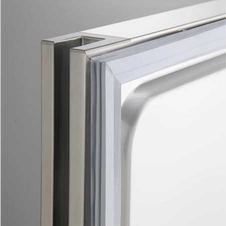 Armoire réfrigérée industrielle INOX 386 L, 2 portes avec étagères réglables et contrôle électronique