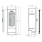 Professional display refrigerator cabinet 372 liters with glass door