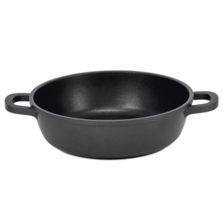 Casserole basse Black Series antiadhésive sans couvercle pour cuisine professionnelle