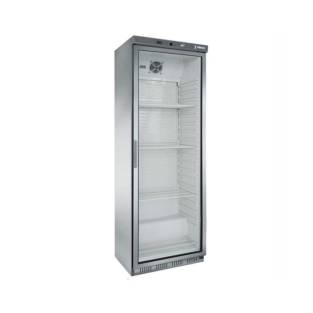 Réfrigérateur vertical industriel INOX 460 L avec porte vitrée