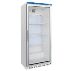 Réfrigérateur vertical industriel INOX 600 L avec porte vitrée