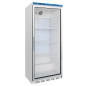 Frigorífico vertical industrial INOX de 600 L con puerta de cristal