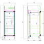Congelador vertical mixt INOX de 600 L GN 2/1 amb 2 portes