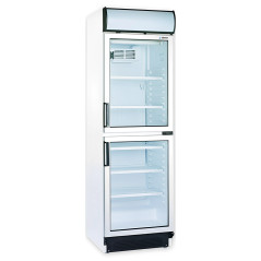 Armoire réfrigérée vitrine professionnelle 372 litres avec double porte en verre