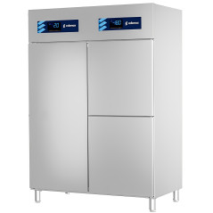 Congélateur vertical mixte INOX 1800 L GN 2/1 avec 3 portes