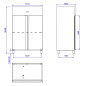 Nevera industrial INOX mixta de 1800 L GN 2/1 amb 2 portes