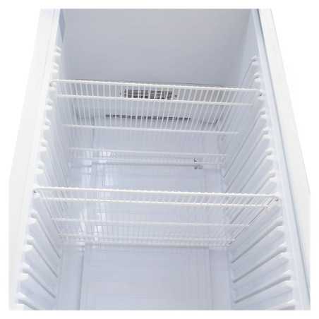 Industrial vertical refrigerator 600 L with glass door