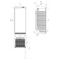 Réfrigérateur vertical industriel 600 L avec porte vitrée
