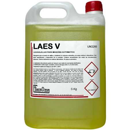 Pack 4 Garrafas LAES-V detergente para lavavajillas automático en aguas medias y blandas