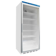 Congelador vertical industrial INOX de 258 L amb porta de vidre