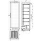 Congelador vertical industrial INOX de 258 L amb porta de vidre