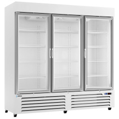 Congelador vertical industrial INOX de 1614 L amb 3 portes de vidre
