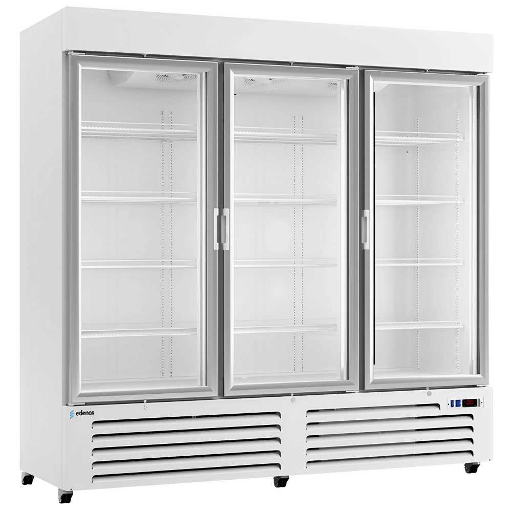Congelador vertical industrial INOX de 1614 L amb 3 portes de vidre