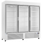 Industrial vertical freezer INOX 1614 L with 3 glass doors