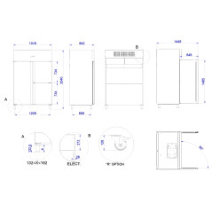 Nevera industrial INOX de 1400 L GN 2/1 amb 2 portes de vidre