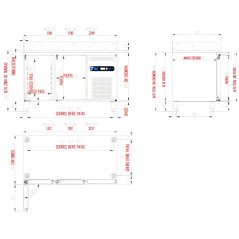 Mesa refrigerada industrial INOX GN 1/1 para pizzas