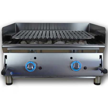 MBH - Barbacoa industrial gas piedra volcánica. Sabor tradicional brasa para hostelería y restauración.