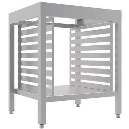 Support avec 8 glissières compatible avec les fours MyChef pour 6 plateaux GN 1/1.