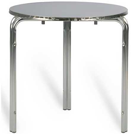 Table ronde empilable en aluminium pour bars et hôtels