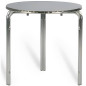 Round stackable aluminum table for bars and hotels