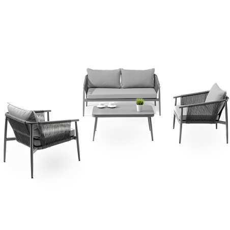 Set de mesas, sofá y sillones para terraza Zadar