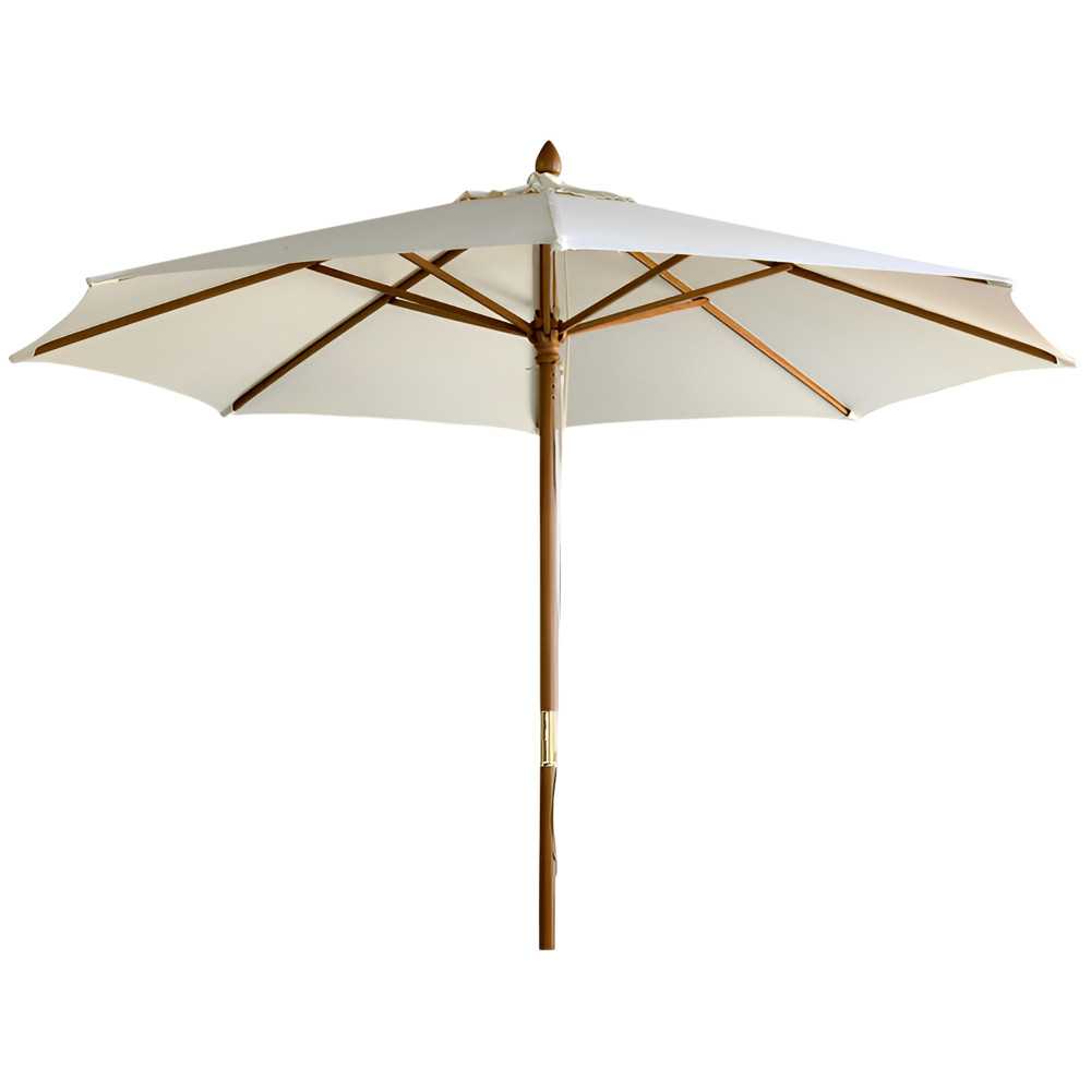 Parasol circulaire en bois de 300 cm pour bar de plage