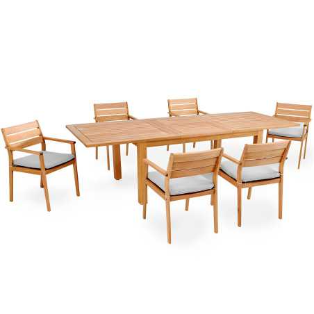 Set of extendable tables and chairs for terrace Hanoi