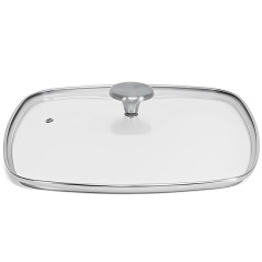 Black Series square glass lids for cast aluminum casserole dishes
