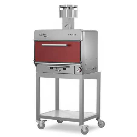 Horno de brasa profesional con ruedas 50 comensales