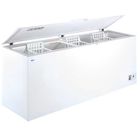 Professional horizontal freezers of 565L and 675L with flip-up door and high efficiency