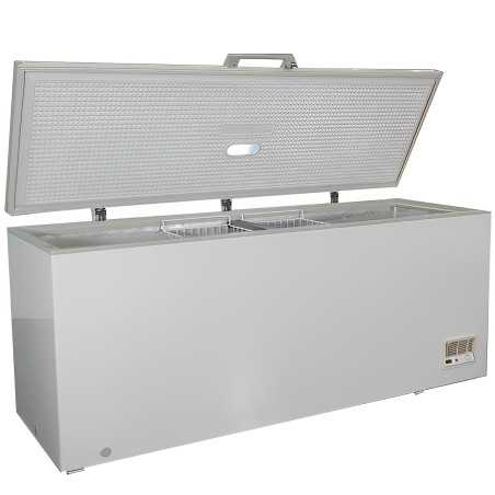 Professional horizontal freezers of 565L and 675L with flip-up door and high efficiency