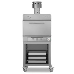 Professional charcoal oven with trays for 90 diners