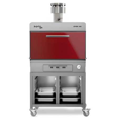 Forn de brasa professional amb safates per a 140 comensals