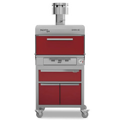 Four à braise professionnel avec rangement et plateau chauffant pour 50 couverts