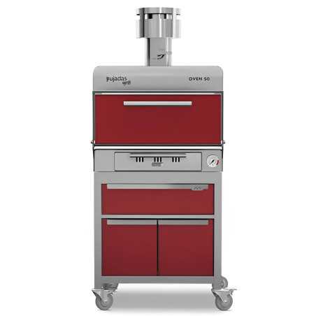 Forn de brasa professional amb emmagatzematge i safata calenta per a 50 comensals