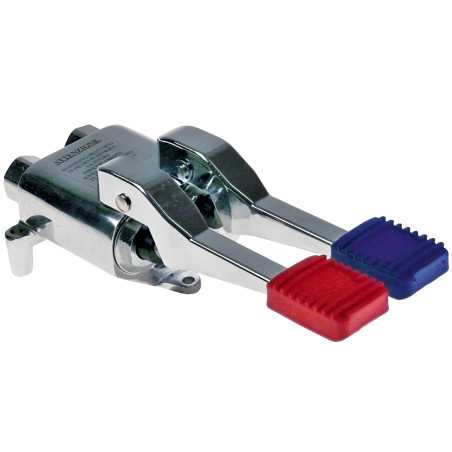 Válvula de pedal doble para agua fría/caliente con montaje en suelo