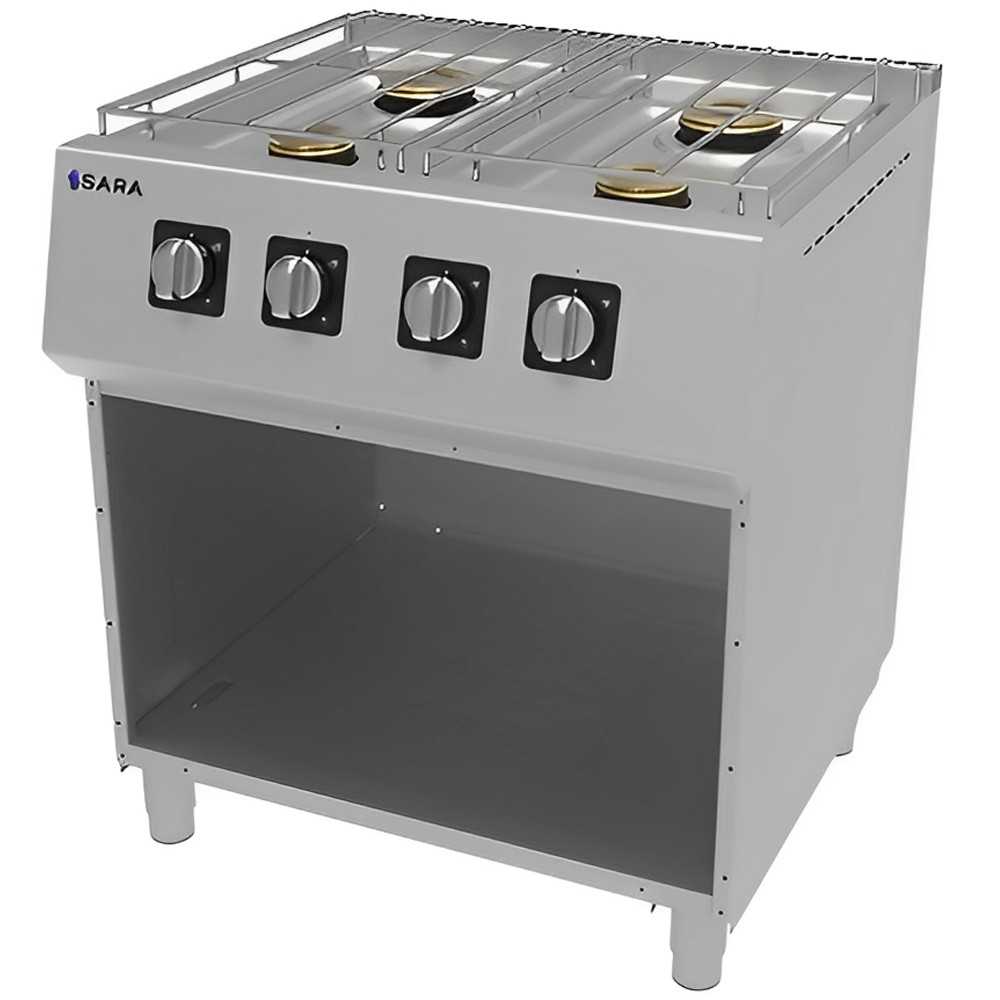 Cuina a gas professional de 4 focs 750 SARA de REPAGAS