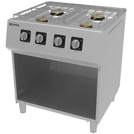 Cuina a gas professional de 4 focs 750 SARA de REPAGAS