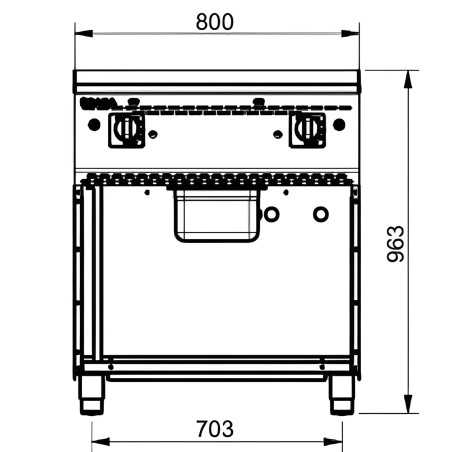 MBH - Professional griddle with 15 mm plate for uniform heat distribution in heavy-duty food grilling.