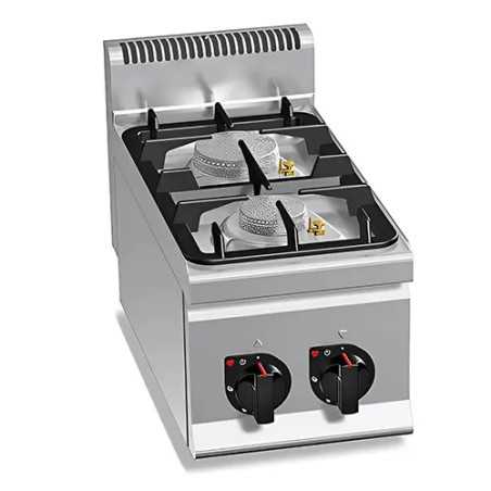 PLUS 600 tabletop gas cooker with 2 burners