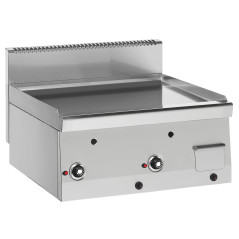 Frytop industrial llisa 60 cm d'acer inoxidable de gas fons 600