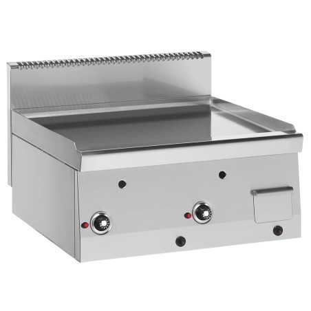 Frytop industrial llisa 60 cm d'acer inoxidable de gas fons 600