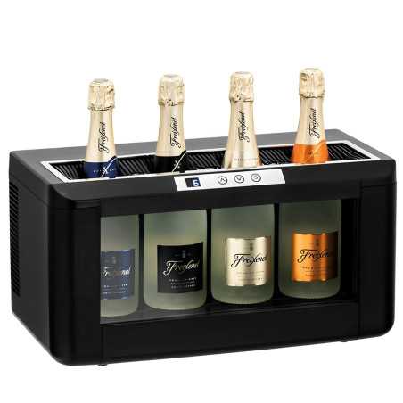 Expositor de sobretaula amb LED per a 5 ampolles de vi de 75cl