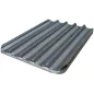Fluted aluminium baking tray 60x40 cm with 5 channels for baking bread Worldmai Fluted aluminium baking tray 60x40 cm with 5 channels for baking bread Worldmai