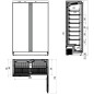 Industrial double 744 litre mixed fridge/freezer 744 litre double cabinet