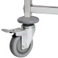 Carro bandejero WORLDMAI profesional de acero inoxidable para 18 bandejas de 60x40 cm