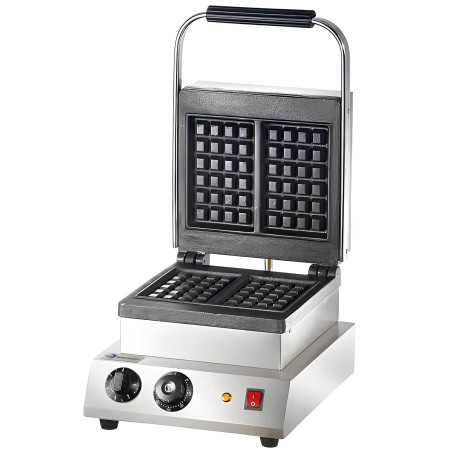 Commercial Electric Waffle Maker for 2 Rectangular Waffles Worldmai