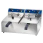 Freidora eléctrica doble profesional WORLDMAI 12 litros