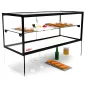 Vitrina expositora elevada neutra 55 cm amb prestatge i passaplats