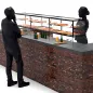 Vitrina expositora elevada neutra 55 cm amb prestatge i passaplats
